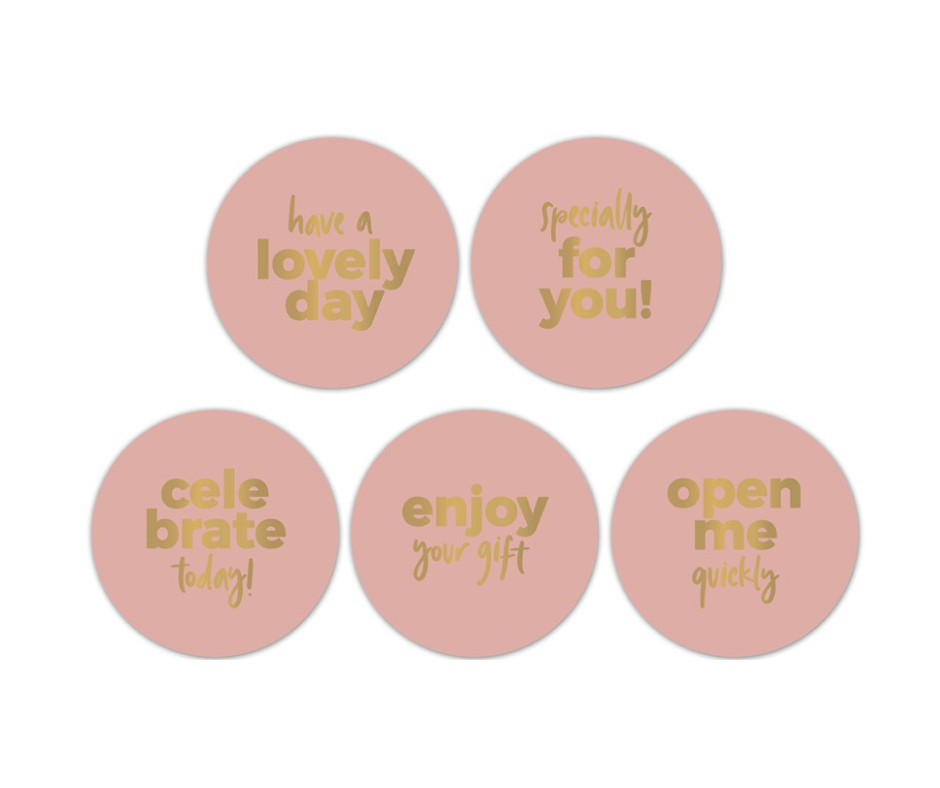 Cadeaustickers | Celebrate Pink | 10x