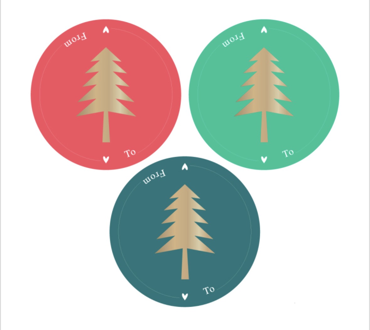 Cadeaustickers | Happy Xmas | 10x