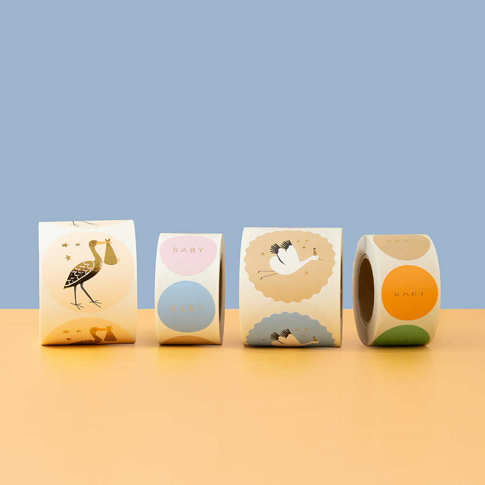 Cadeaustickers | Ooievaar | 10x