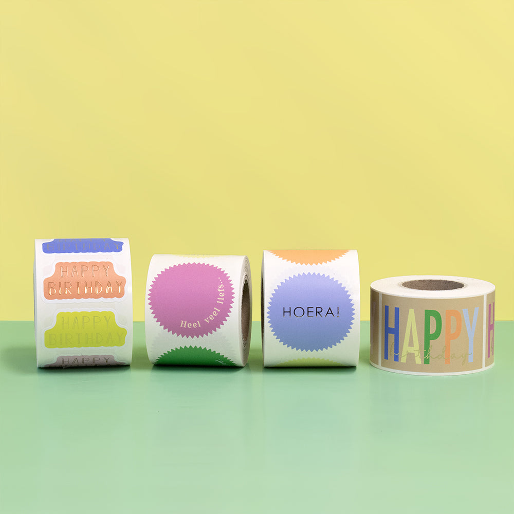 Cadeausticker | Hoera | 10x
