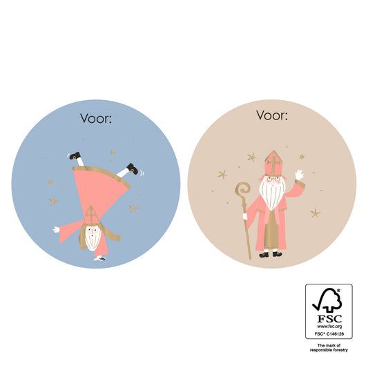 Cadeaustickers | Sint | 10x