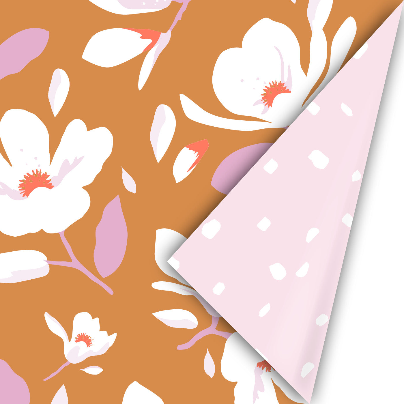 Inpakpapier | Orange Flowers