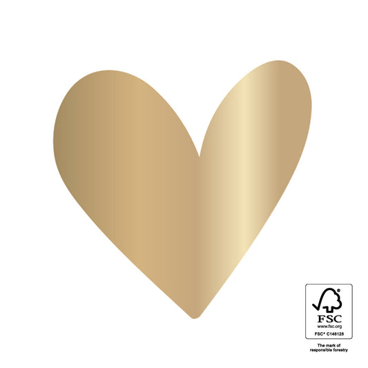 Cadeaustickers | Golden Heart | 10x