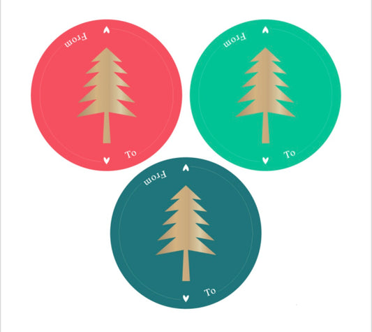 Cadeaustickers | Happy Xmas | 10x