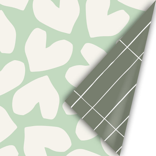 Inpakpapier | Hearts Green