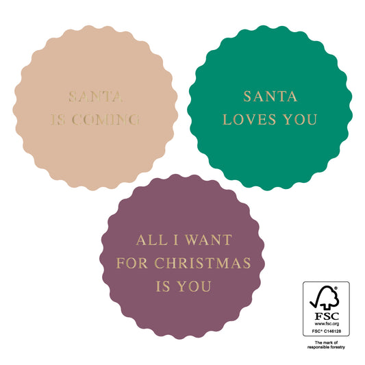 Cadeaustickers | Santa loves you | 10x