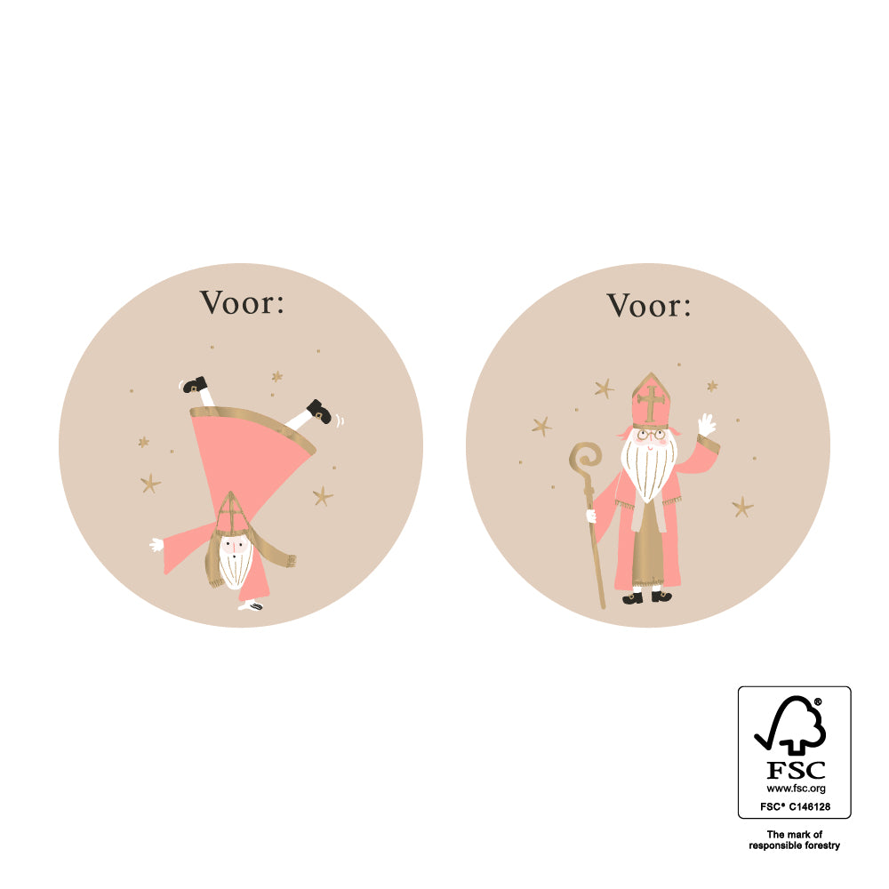 Cadeaustickers | Sint Acrobaat | 10x