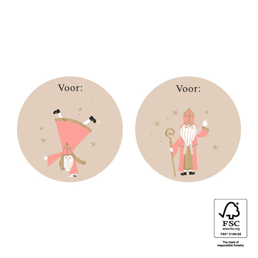 Cadeaustickers | Sint Acrobaat | 10x
