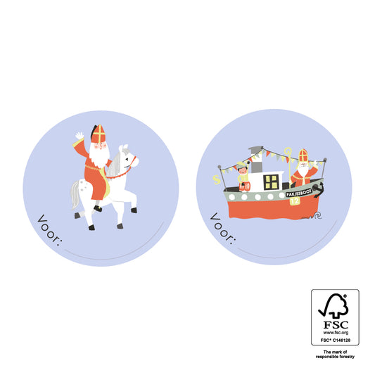 Cadeaustickers | Hallo Sinterklaas | 10x