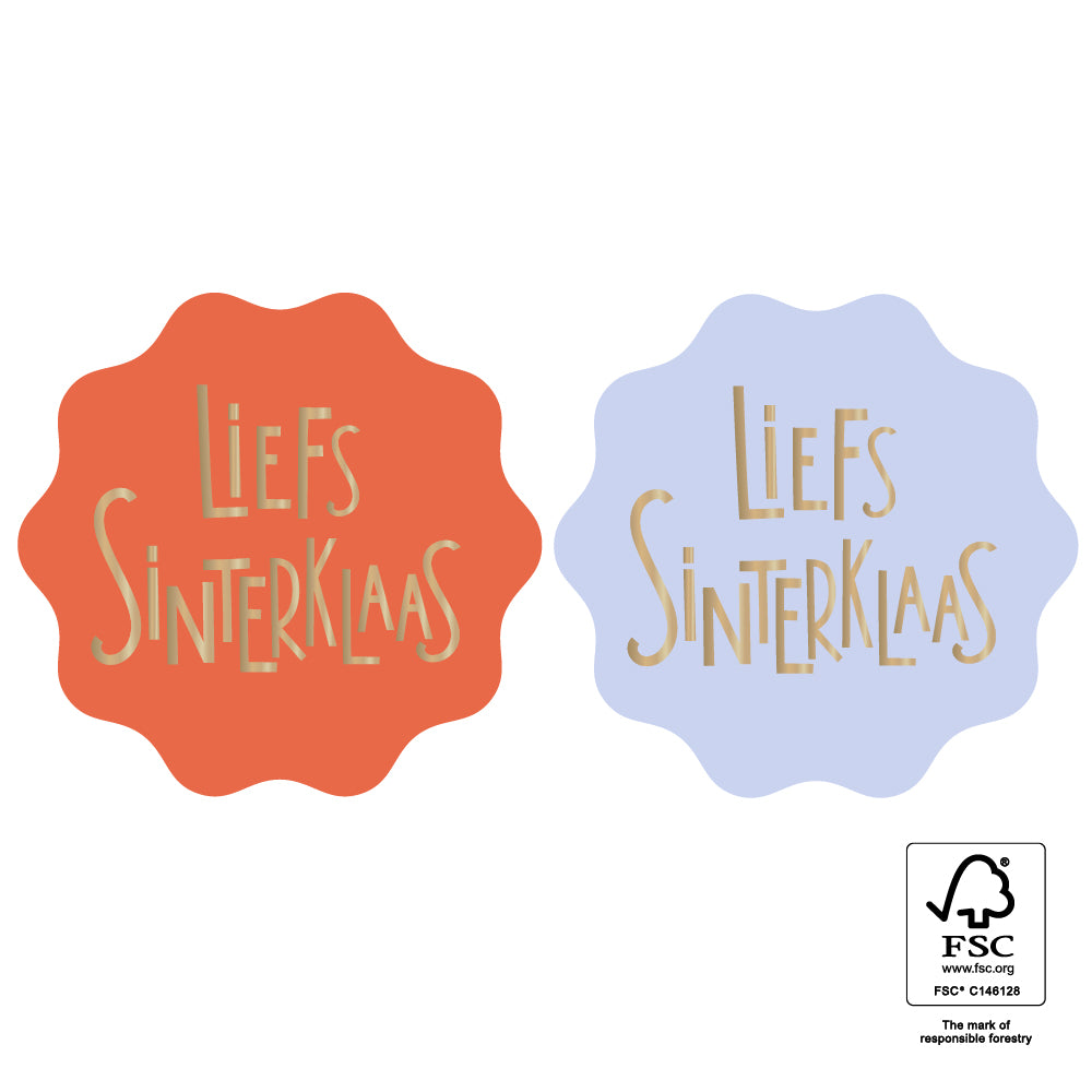 Cadeaustickers | Liefs Sinterklaas | 10x