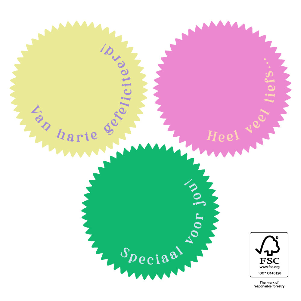Cadeaustickers | Heel veel liefs | 10x