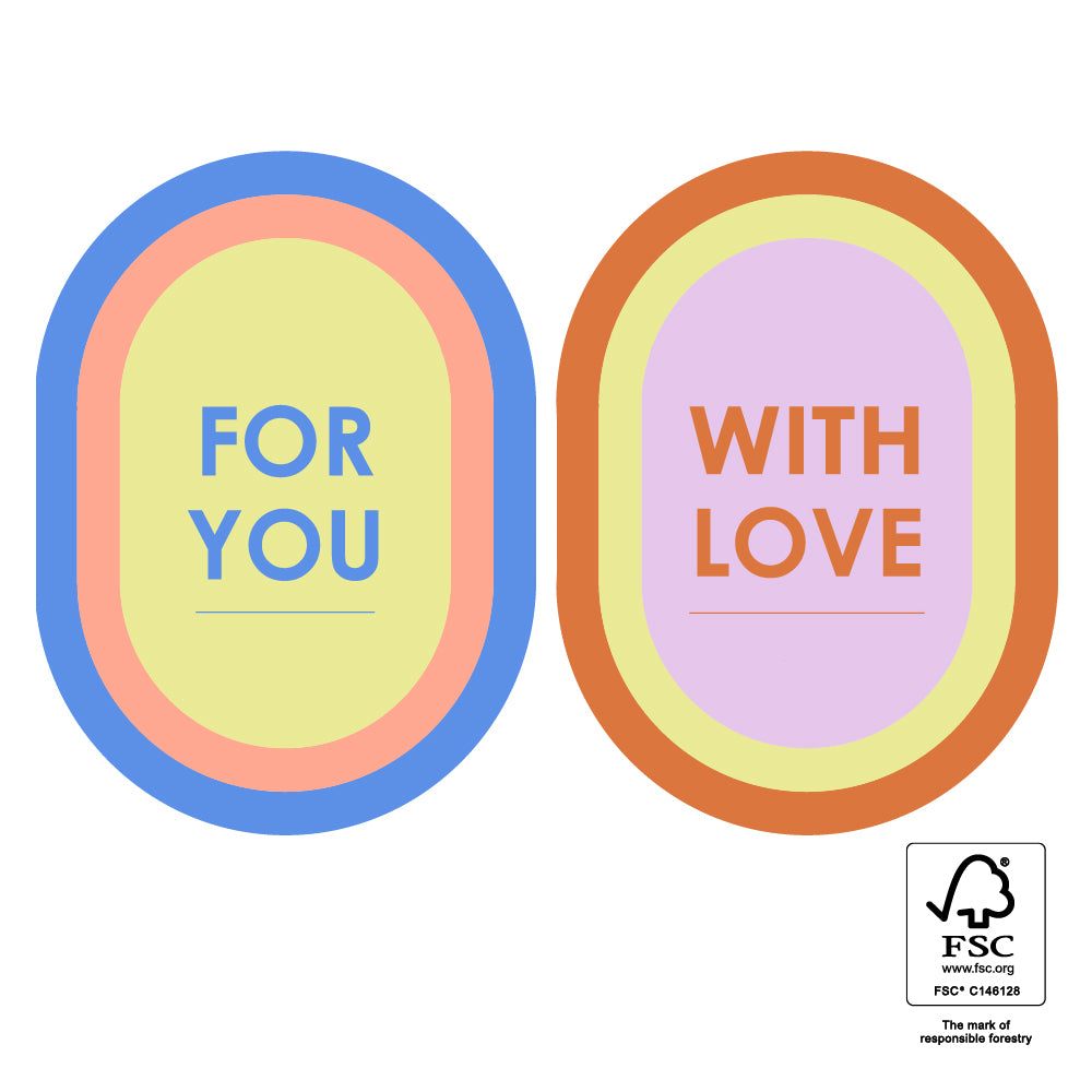 Cadeaustickers | For You Color | 10x