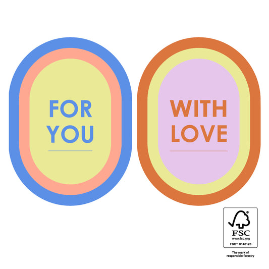 Cadeaustickers | For You Color | 10x