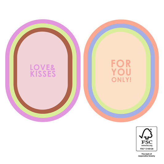 Cadeaustickers | Love & Kisses | 10x