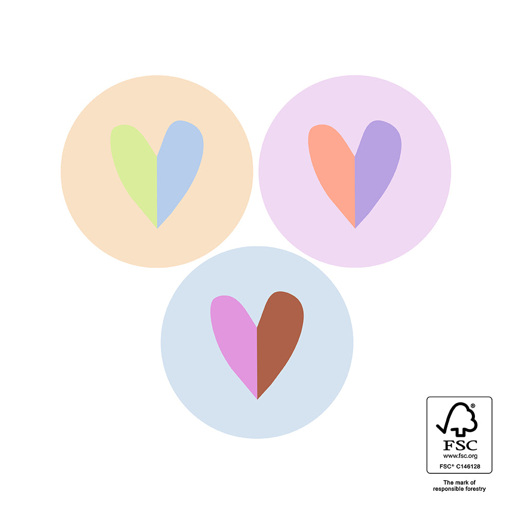 Cadeaustickers | Duo Hearts Mini | 10x